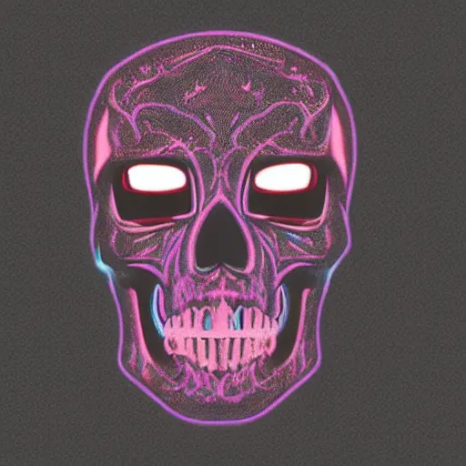 Image similar to pinterest skull modern streetwear design greenlight | cyberpunk color