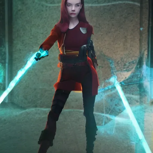 Prompt: anya taylor - joy, action figure, 8 k, volumetric light, full body, beauty face, dressed, queen's gambit