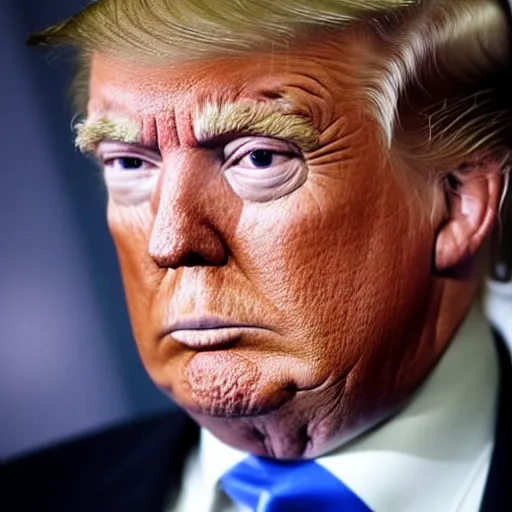Image similar to Donald Trump. Worried. AP Photo, 2022