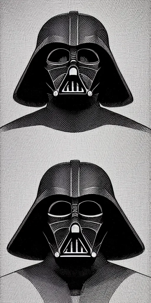 Image similar to portrait of darth vader, by laurie greasley