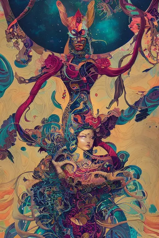 Image similar to Tristan Eaton, victo ngai, peter mohrbacher, artgerm Sylvari portrait