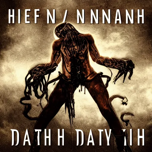 Image similar to benjamin nethnyahu death metal album cover