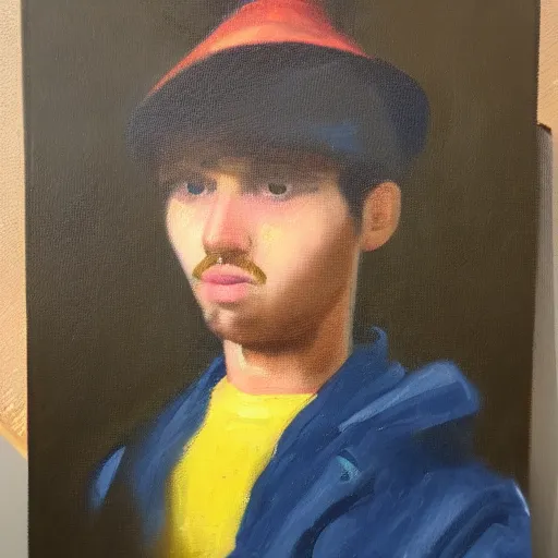 Image similar to The average Youtuber, masterpiece, oil paint