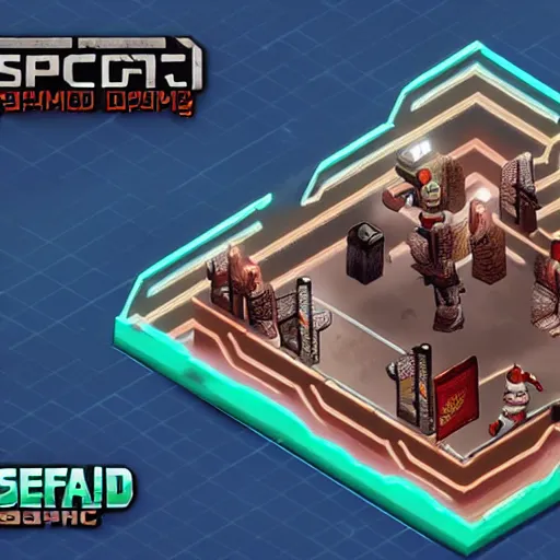 Prompt: isometric Dead Space game