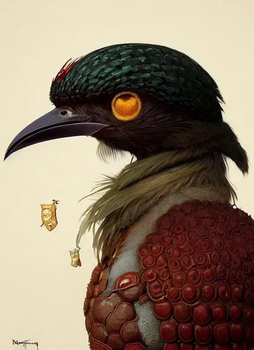 Prompt: rpg! profile! portrait of fungus bird on white background, beak, feathers, plague warrior, intricate, highly detailed, digital painting, artstation, concept art, smooth, sharp focus, illustration, art by norman rockwell emiliano ponzi andrey remnev yoann lossel aaron jasinski, 8 k