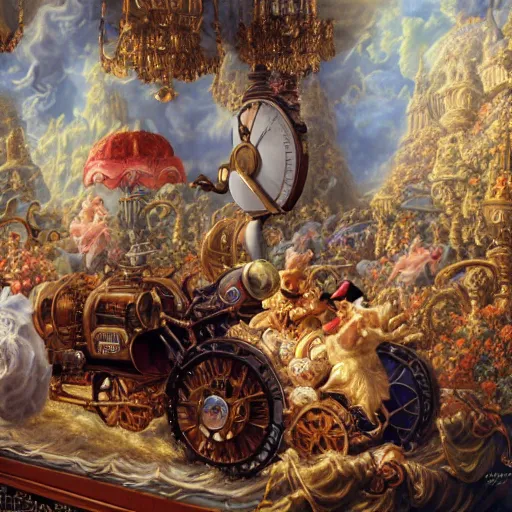 Prompt: the chief engineer of design, Realistic, Regal, Refined, Detailed Digital Art, Michael Cheval, Walt Disney (1937), François Boucher, Oil Painting, Steampunk, Highly Detailed, Cinematic Lighting, Unreal Engine, 8k