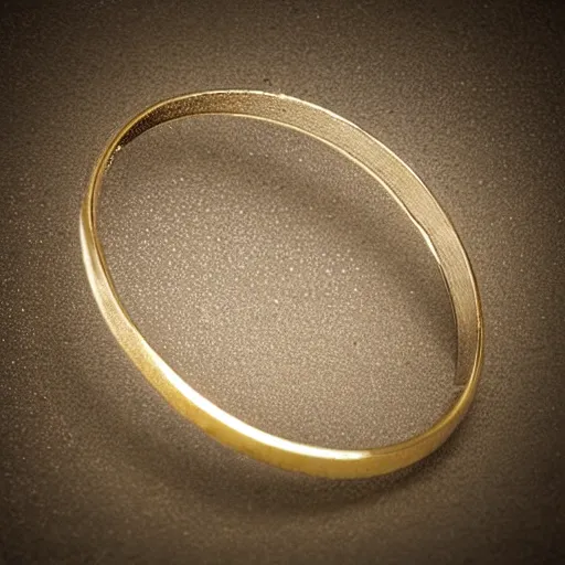 Image similar to very thin gold wedding ring, water texture on the ring, white background