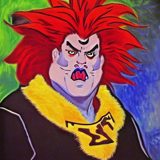 Prompt: dave chizzy chisnall as snarf from thundercats, as painted by claude monet