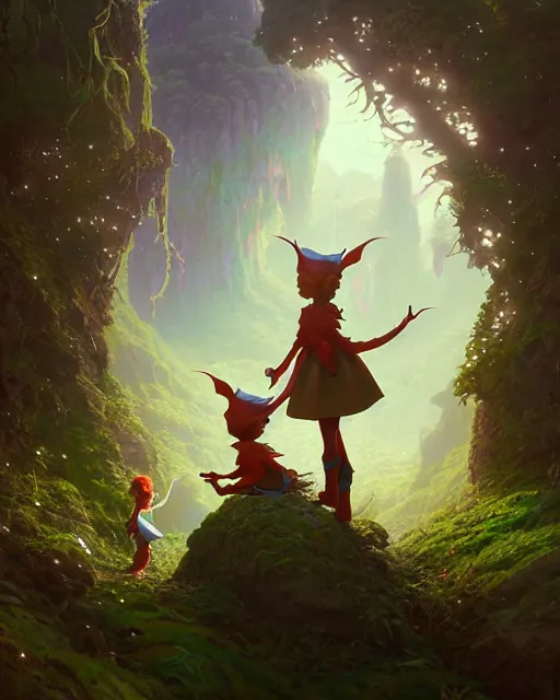 Prompt: highly detailed surreal vfx portrait of a happy elves in a fairytale world, stephen bliss, unreal engine, greg rutkowski, loish, rhads, beeple, makoto shinkai and lois van baarle, ilya kuvshinov, rossdraws, tom bagshaw, alphonse mucha, global illumination, detailed and intricate environment