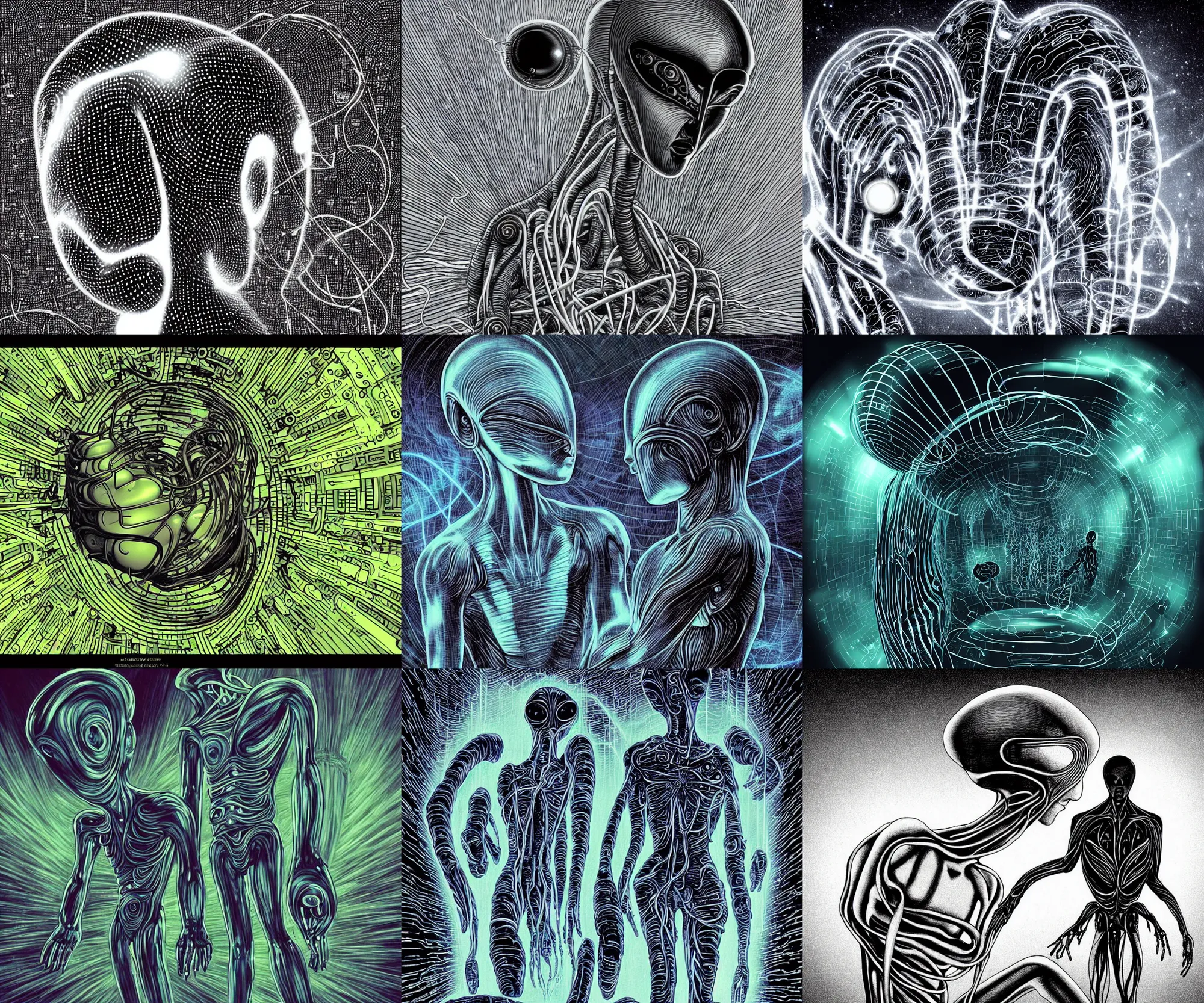 Prompt: Neo-figurative images of an alien life form are likely to be much more common than the human mind would comprehend. The alien coil appears to be a futuristic soundscape. I hope that this image shows the mechanistic nature of this society, and the way we are all wired together in a way The alien is just the latest symbol of our technological progress. The human psyche is wired to find meaning in a complex, abstract, abstract, technological environment. This alien is a visual metaphor for mankind's alienation from reality. This image is just like the alien being in the video. Neo-industrialist, in a long coil. Neo-primitivism is the idea that the human race is too advanced for the A conceptual image of a lone astronaut in a space suit and a black oil can and The world is not so far away, it is an illusion, a human construct. I wonder what kind of circuitry is going on in the wires that connect this organism to This is an advanced technological artifact of a human being.