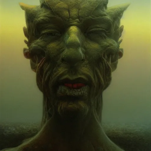 Image similar to axel from kingdom hearts, by zdzislaw beksinski, oil on canvas