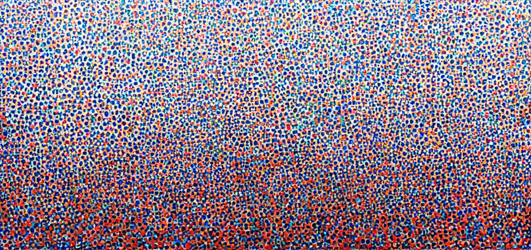 Image similar to morning sun by yayoi kusama