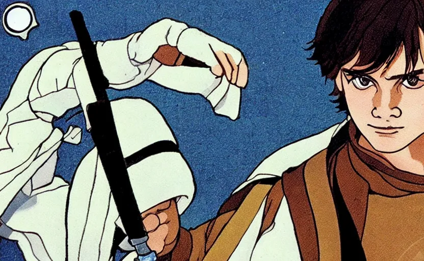 Prompt: luke skywalker in koyoharu gotoge style