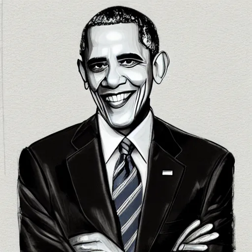 Image similar to uncanny police sketch of president obama