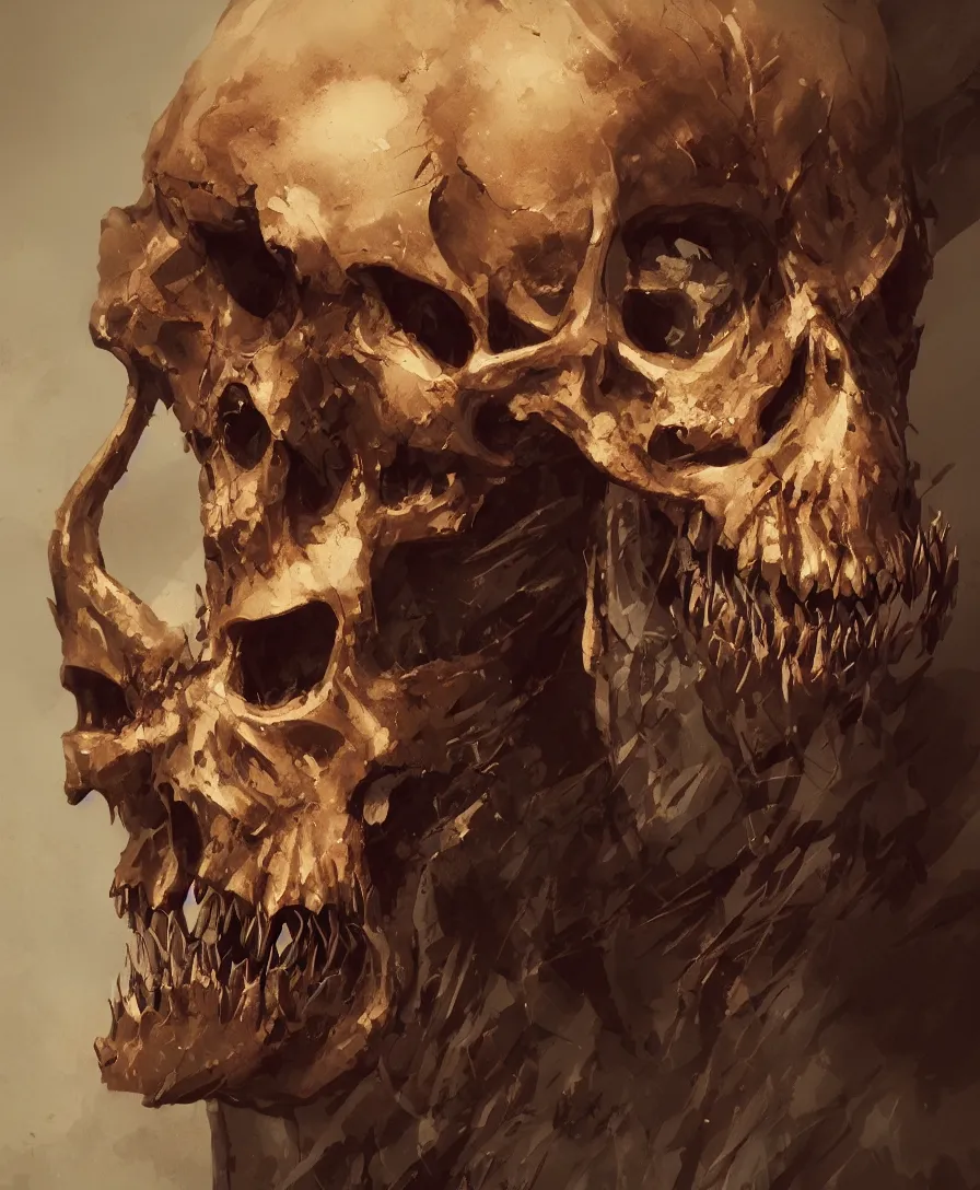 Prompt: portrait skull devil speaking, art by greg rutkowski, intricate, ultra detailed, photorealistic, vibrante colors, colorful, trending on artstation, 4 k, 8 k