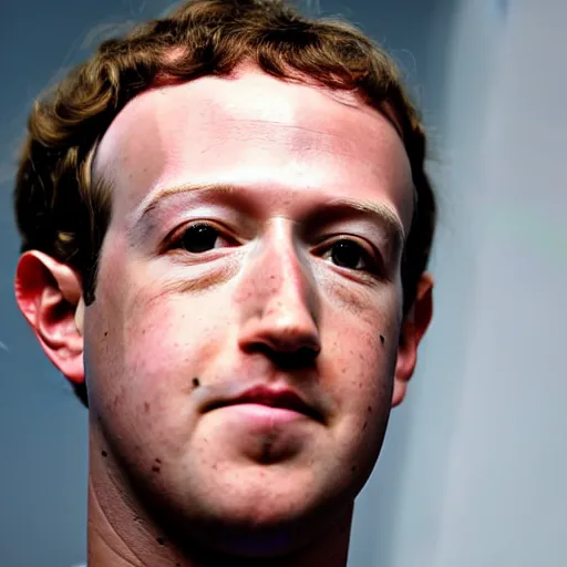 Prompt: mark zuckerberg with a face tattoo