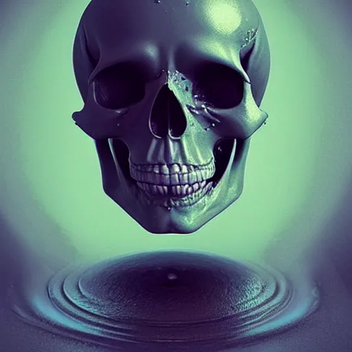 Image similar to portrait_of_a_melting_skull._intricate_abstract._intricate_artwork._by_Tooth_Wu_wlop_beeple_dan_mumford._octane_render_trending_on_artstat