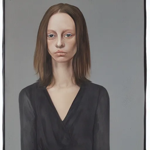 Image similar to portrait of a beautiful girl by Vanessa Beecroft