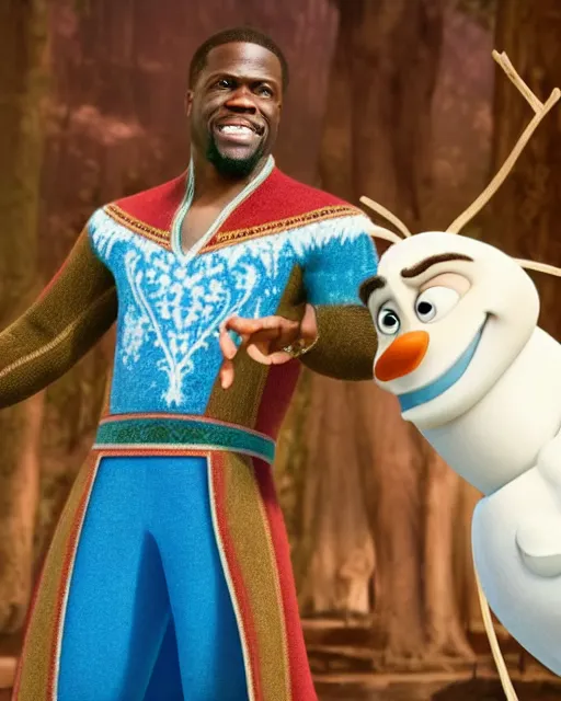 Image similar to Kevin Hart as a character in Frozen