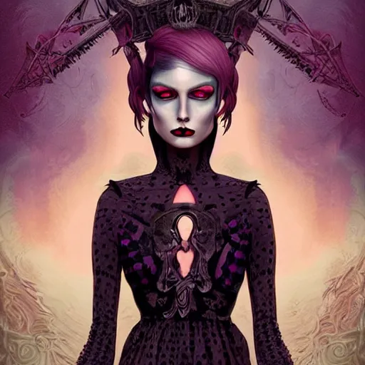 Prompt: gothic rock monster, digital art, Pixar style, by Tristan Eaton Stanley Artgerm and Tom Bagshaw