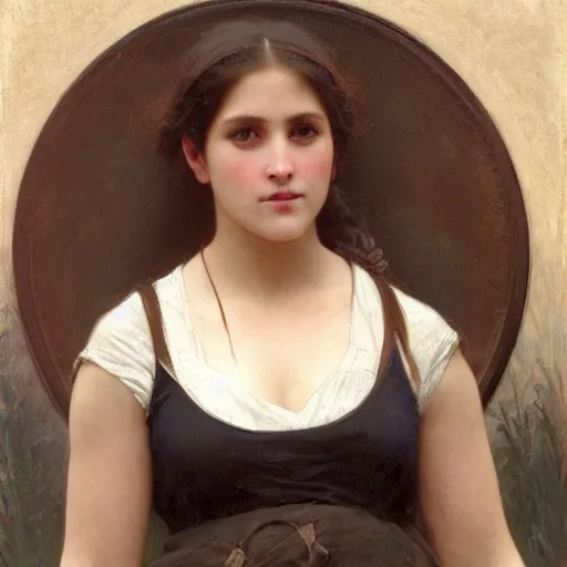 Image similar to Adolphe Bouguereau, Richard Schmid and Jeremy Lipking portrait painting of A shield-maiden (Old Norse: skjoldmø [ˈskjɑldˌmɛːz̠]) was a female warrior from Scandinavian folklore and mythology. Shield-maidens are often mentioned in sagas such as Hervarar saga ok Heiðreks and in Gesta Danorum. They also appear in stories of other Germanic peoples: Goths, Cimbri, and Marcomanni.[1] The mythical Valkyries may have been based on such shield-maidens.[