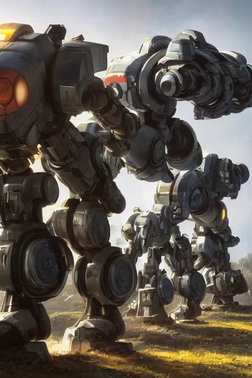 Image similar to mechwarrior 5 : mercenaries mech megaman transformer robot boss tank engine game octane render, 4 k, hd 2 0 2 2 3 d cgi rtx hdr style chrome reflexion glow fanart, global illumination ray tracing hdr fanart arstation by ian pesty by jesper ejsing pixar and disney unreal zbrush central hardmesh