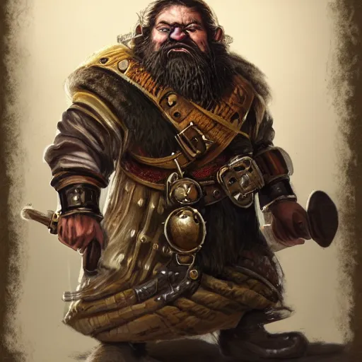 Prompt: a detailed portrait painting of the dwarf bardin goreksson, from vermintide 2 video game, holding a shield and hammer, steampunk engineer, artstation, 8 k, fantasy