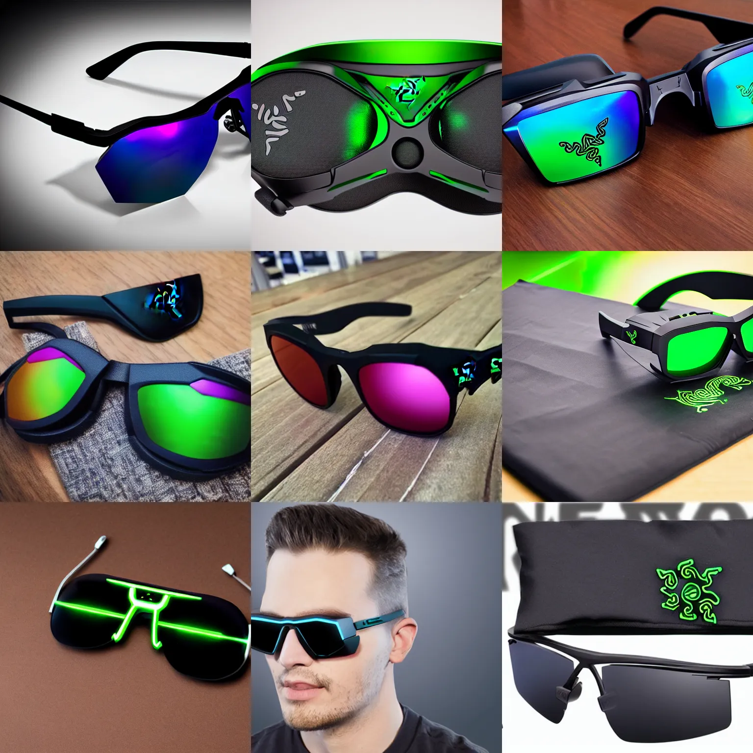 Prompt: razer gaming sunglasses