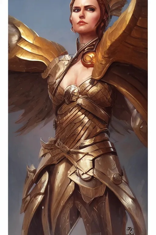 Image similar to amazon valkyrie athena, d & d, fantasy, portrait, highly detailed, headshot, digital painting, trending on artstation, concept art, sharp focus, illustration, art by artgerm and greg rutkowski and magali villeneuve