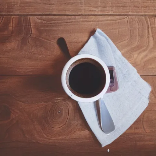 Prompt: One-eyed man drinking coffee