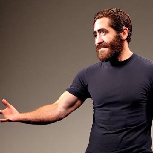 Prompt: jake gyllenhaal in mocap suit