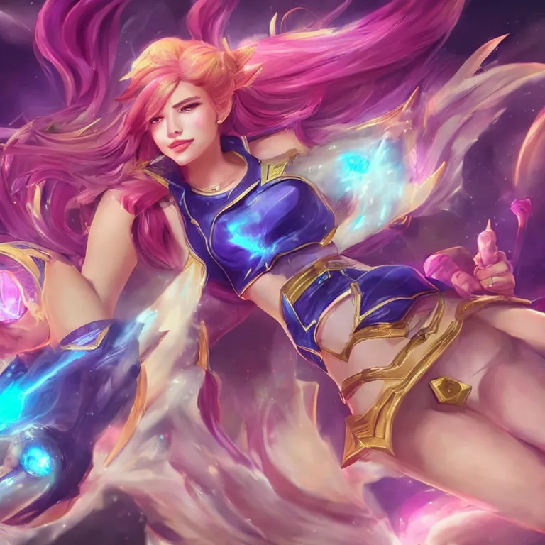 Image similar to Trending on ArtStation, League of Legends, Star Guardians, Portrait