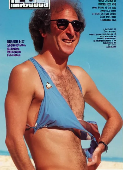 Image similar to larry david on the cover of swimsuit illustrated 1980
