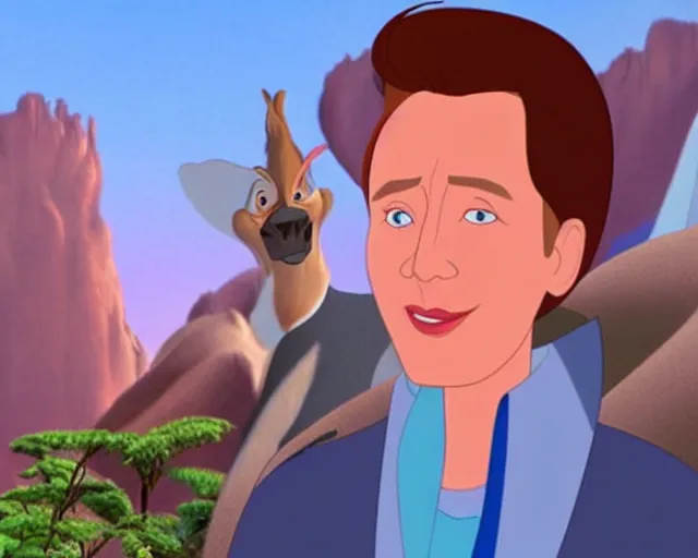 Image similar to Christopher Walken in Fantasia Disney animated film