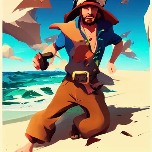 Image similar to painting treasure on sea of thieves game smooth median photoshop filter cutout vector, behance hd by jesper ejsing, by rhads, makoto shinkai and lois van baarle, ilya kuvshinov, rossdraws global illumination