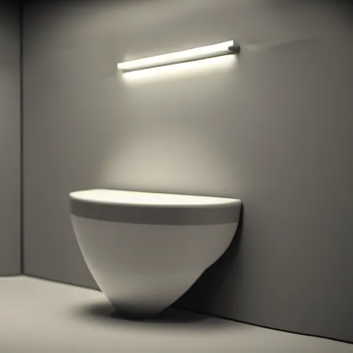 Image similar to : futuristic abstract toilet, cinematic lighting, hyper - realistic, detailed, marcel duchamp, render by c 4 d octane, unreal engine, 8 k 3 d render