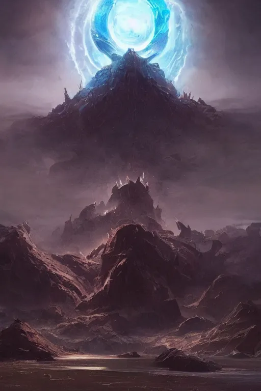 Prompt: eldritch god looking at earth, larger than earth, huge, towering, gigantic, high octane, 8 k, digital art, magic the gathering, mtg, by greg rutkowski, trending on artstation