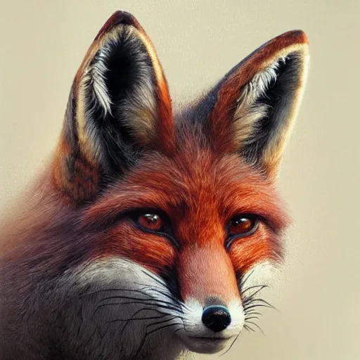 Image similar to a ultradetailed beautiful painting of a close view of an intricate wooden mask of a fox with wonderful colors, concept art, high resolution 4 k, by tom bagshaw, greg rutkowski, charli bowater and artgeem