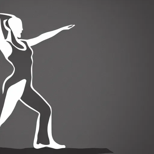 Image similar to black and white corporate logo female silhouette yoga pose