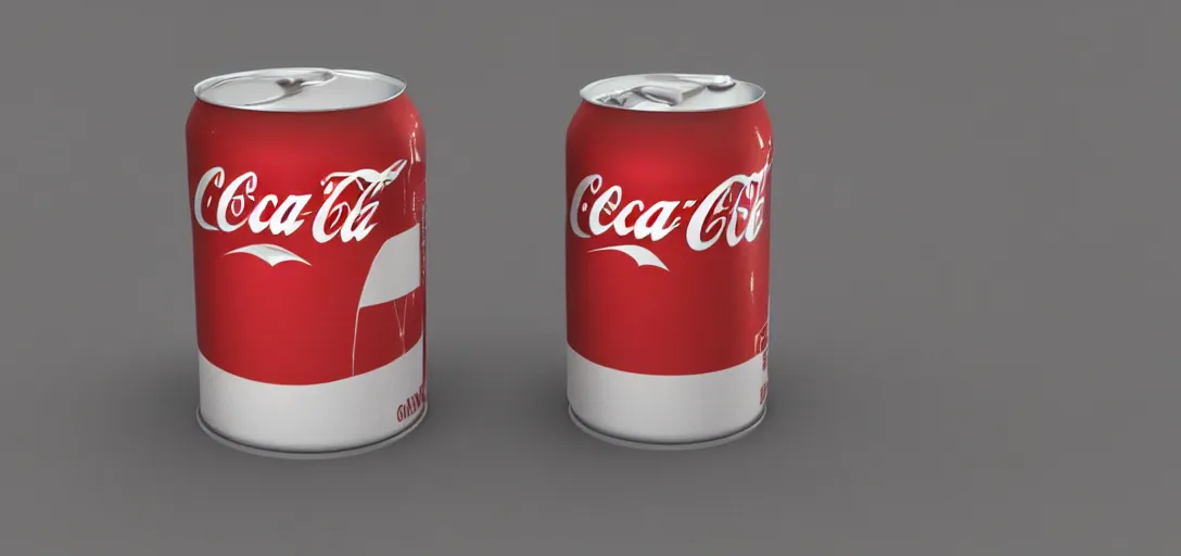 Prompt: 3 d render of a can of coke