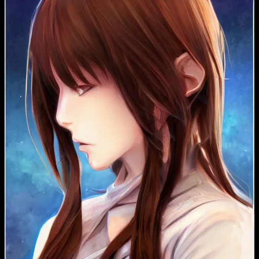 Image similar to full headshot portrait of a girl with long brown hair, drawn by WLOP, by Avetetsuya Studios, attractive character, colored sketch anime manga panel, trending on Artstation