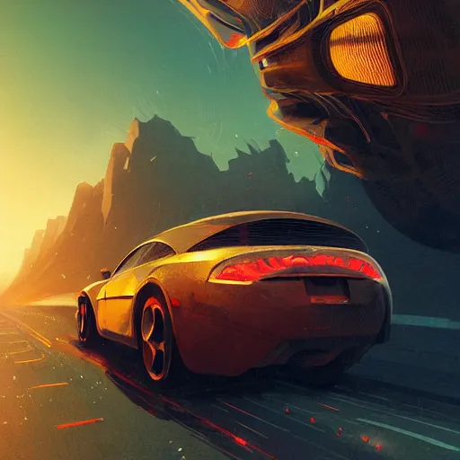 Prompt: solarpunk car, highway, sunny day, futurism, intricate, highly detailed, digital painting, artstation, concept art, smooth, sharp focus, epic landscape, art by akihiko yoshida and tim mcburnie and anato finnstark