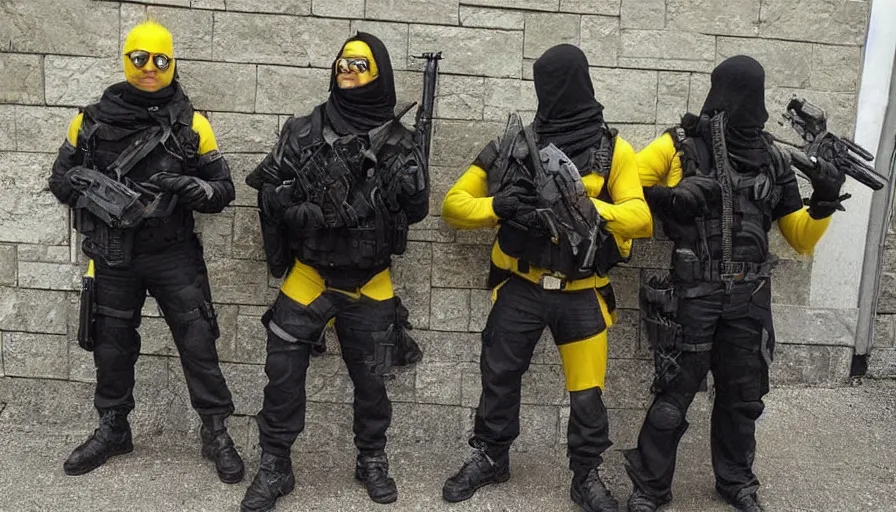 Image similar to “minions part of blackwater mercenary group”