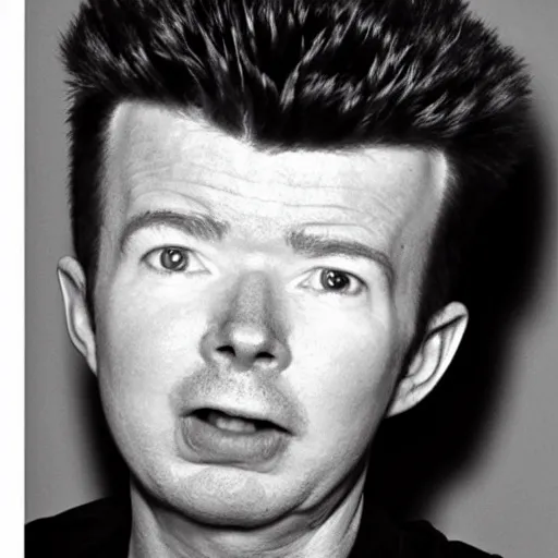 Prompt: Rick Astley rickroll, game-realistic