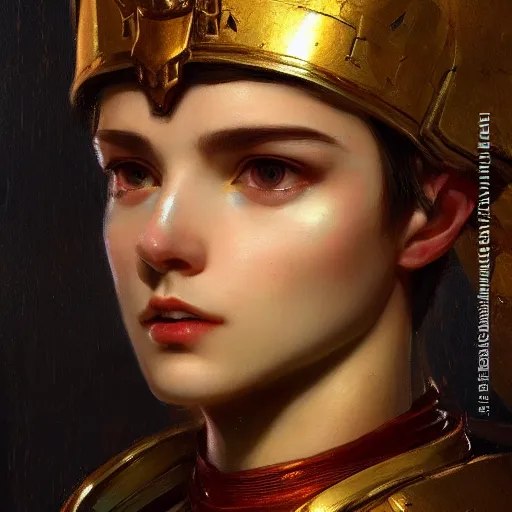 Prompt: close - up portrait of an ancient roman character in ornate armor, by ilya kuvshinov, by thomas lawrence, by bayard wu, trending on artstation, masterpiece
