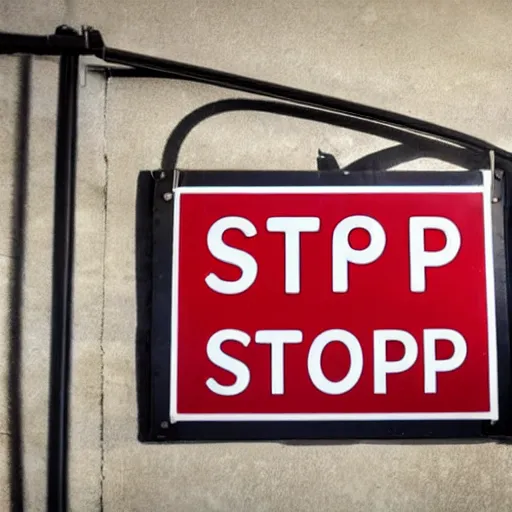 Prompt: a sign that says STOP