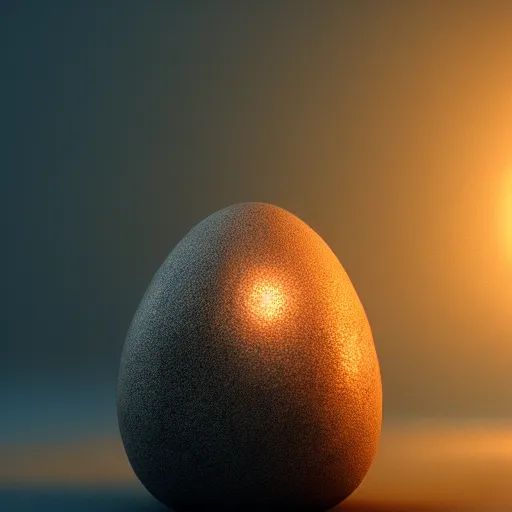 Image similar to a mystical dragon egg shining in the dark. symmetrical. octane render, award winning render, adoptable, artstation, deviantart 8 k