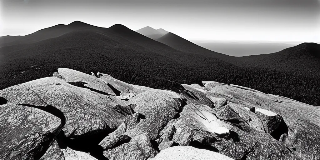 Image similar to landscape photograph of Franconia ridge, mount lafayette, mount lincoln, mount haystack, photography by ansel adams