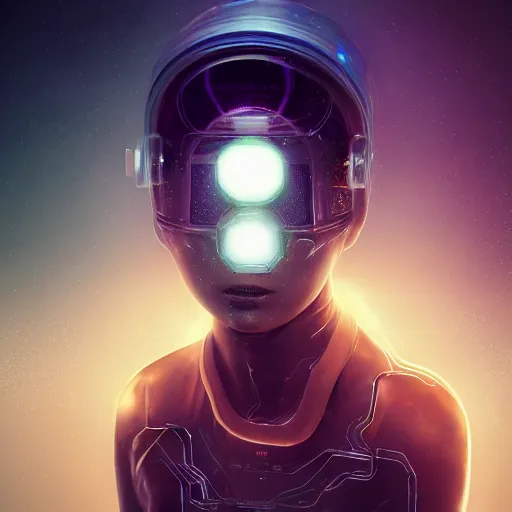 Prompt: hyperrealistic portrait of a woman monster astronaut, full body portrait, well lit, intricate abstract. cyberpunk, intricate artwork, by Tooth Wu, wlop, beeple. octane render,in the style of Jin Kagetsu, James Jean and wlop, highly detailed, realism, photo, focus, soft light, god illumination, intricate concept art, digital painting, ambient lighting, 4k, artstation