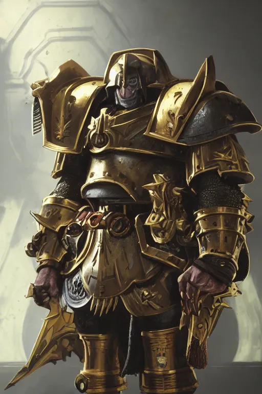 Image similar to armor portrait heros warhammer 4 0 k horus heresy fanart - the primarchs emperor by johannes helgeson animated with vfx concept artist & illustrator global illumination ray tracing hdr fanart arstation zbrush central hardmesh 8 k octane renderer comics stylized